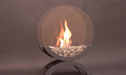 Oval bio-fireplace