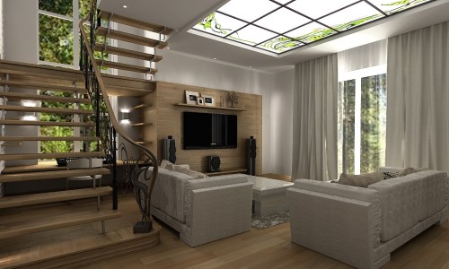 Design of living room - dining room