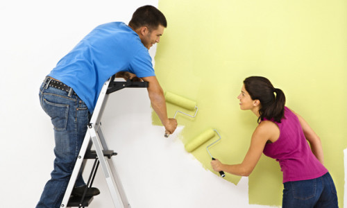 Repair and painting of walls