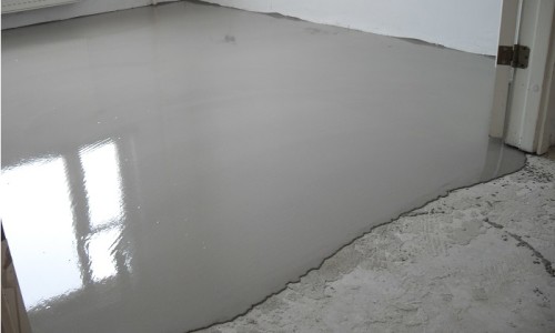 Aligning the concrete floor