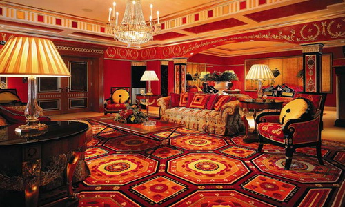 Example of an interior of a room in oriental style